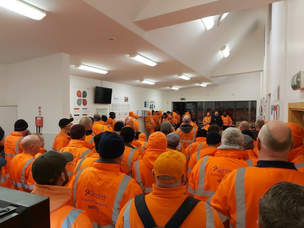 Health & Safety Talks at Serco break down GMB S85 Sandwell Community
