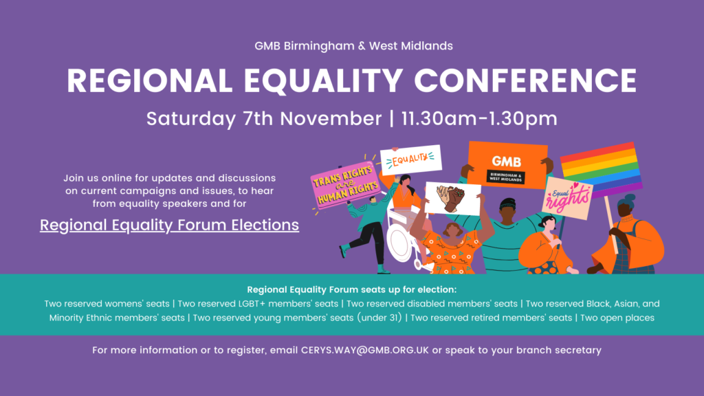 Virtual Regional Equality Conference GMB S85 Sandwell Community