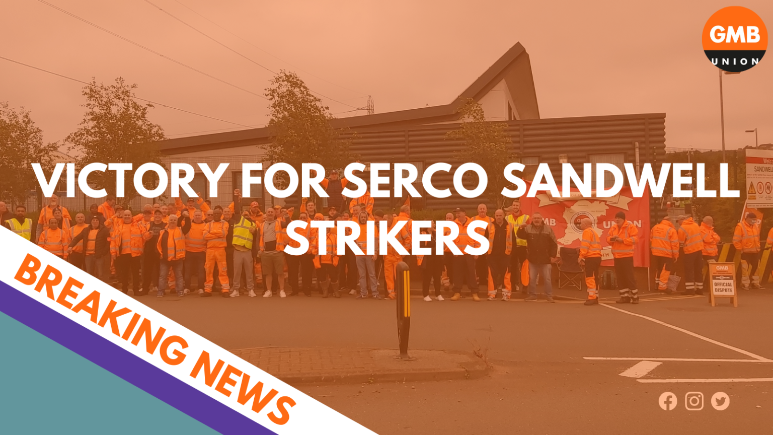 Success for Sandwell Serco Strikers GMB S85 Sandwell Community Branch